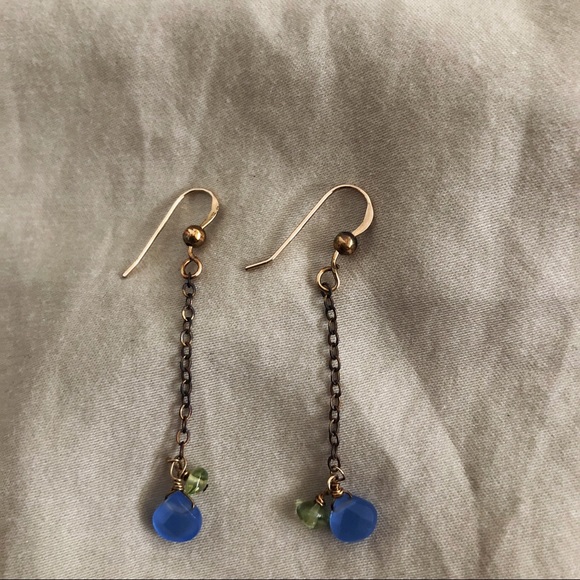 Bundle Item: Dangly Earrings, Blue and Green Beads - Picture 2 of 2